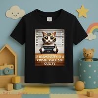 Funny Cat Meme Guilty Of Being Cute Toddler T-Shirt thumb 3