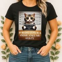 Funny Cat Meme Guilty Of Being Cute Women's T-Shirt thumb 2