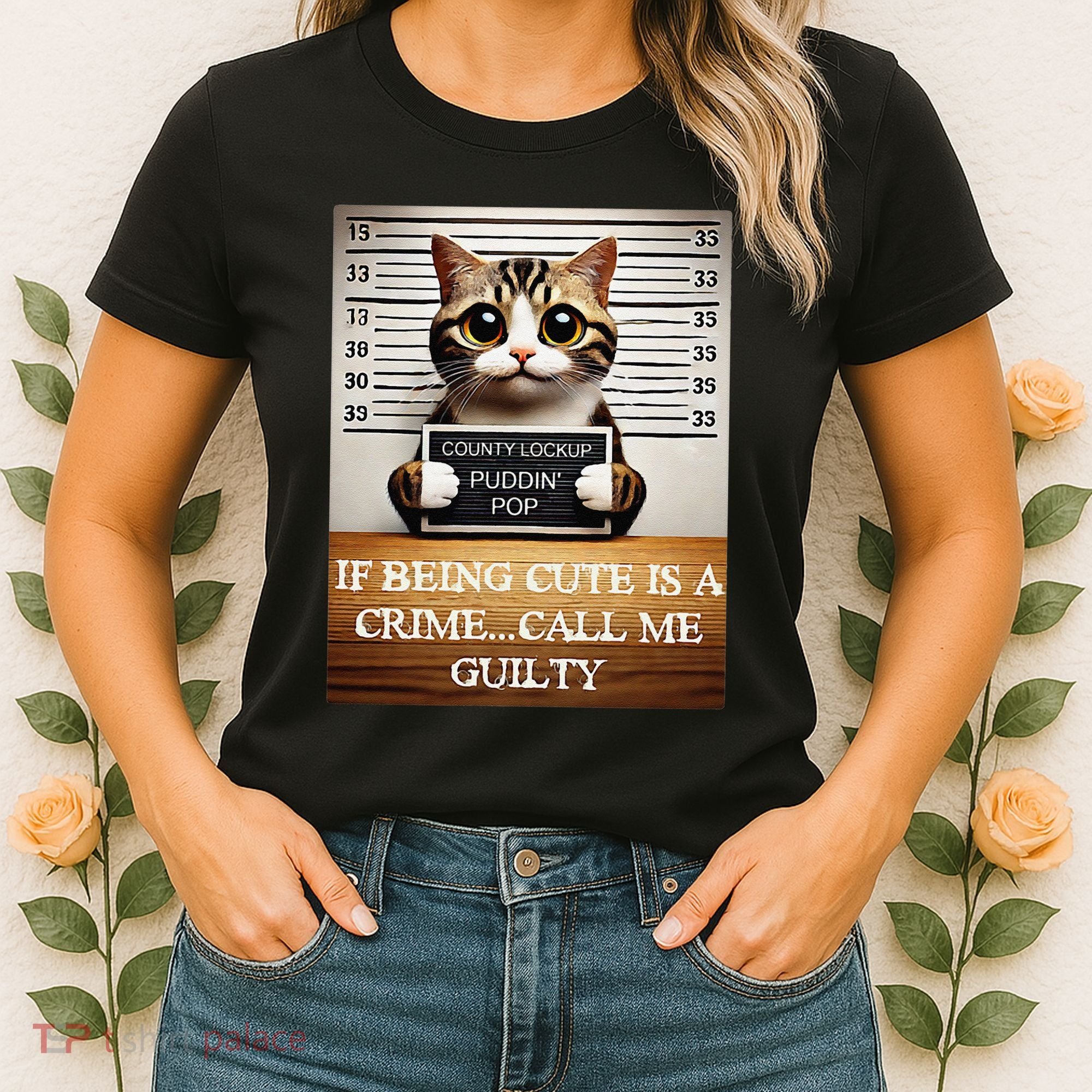 Funny Cat Meme Guilty Of Being Cute Women's T-Shirt