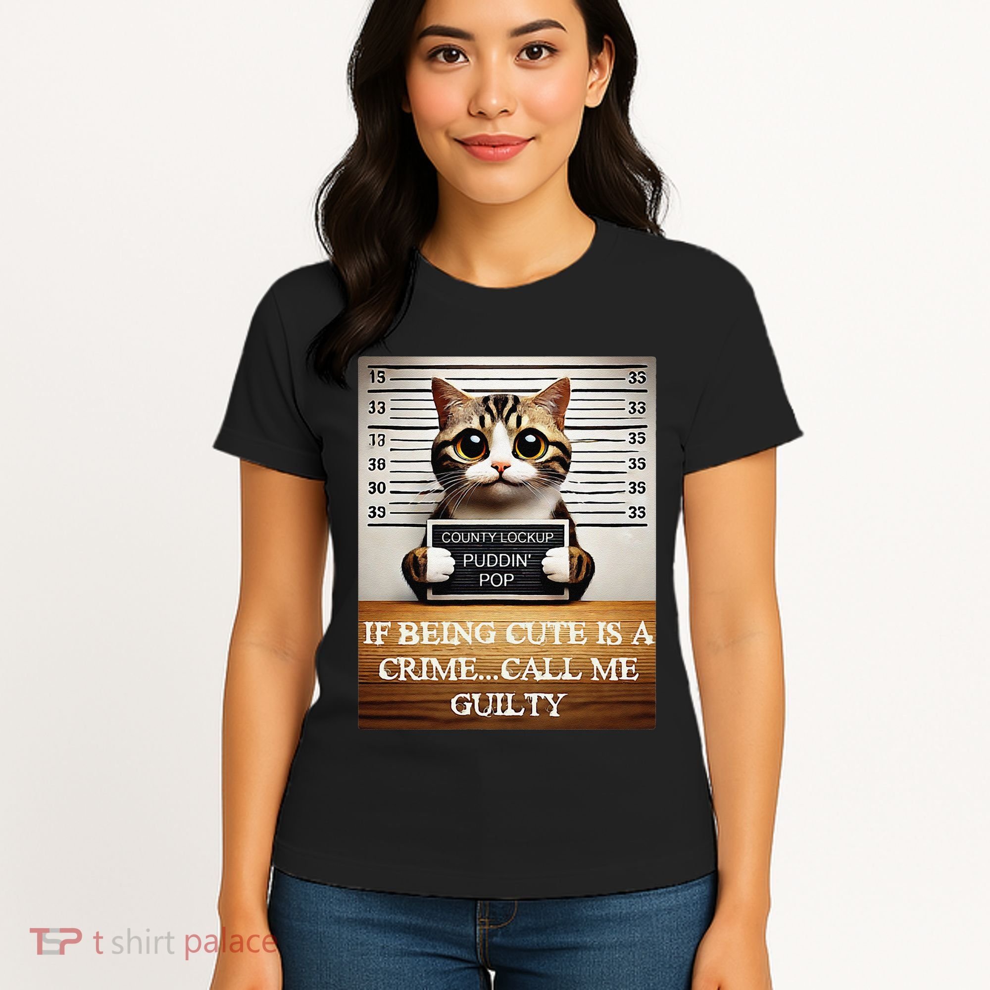 Funny Cat Meme Guilty Of Being Cute Women's T-Shirt
