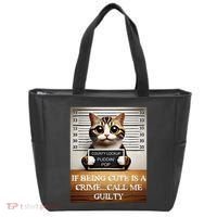 Funny Cat Meme Guilty Of Being Cute Tote Bag thumb 0