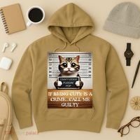 Funny Cat Meme Guilty Of Being Cute Hoodie thumb 3