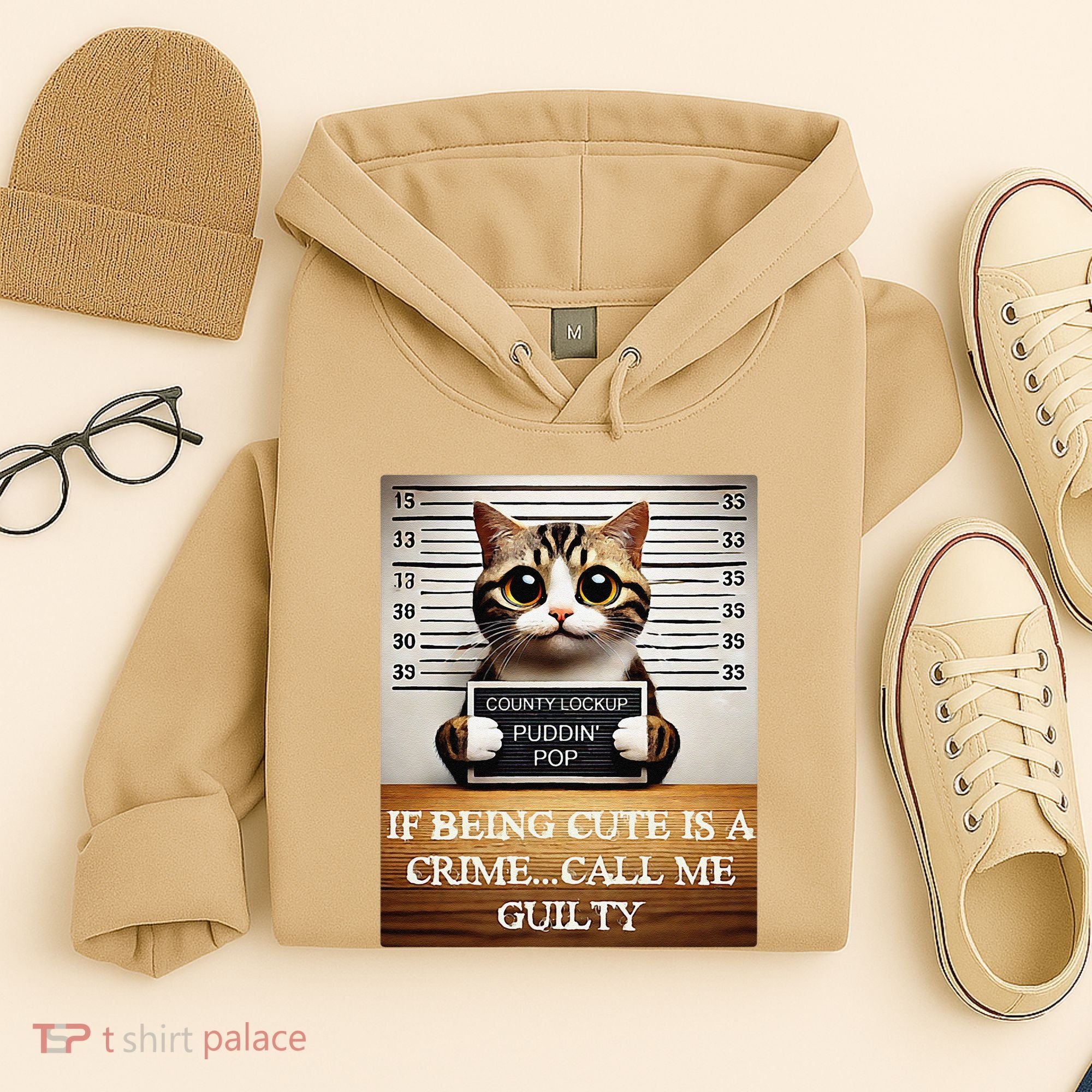 Funny Cat Meme Guilty Of Being Cute Hoodie