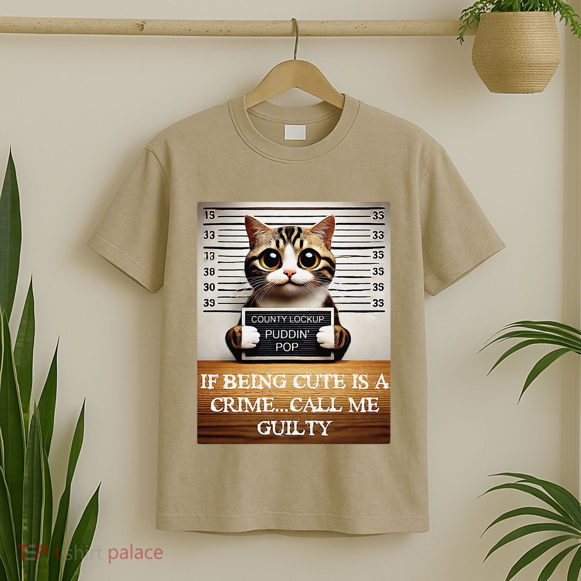Funny Cat Meme Guilty Of Being Cute T-Shirt