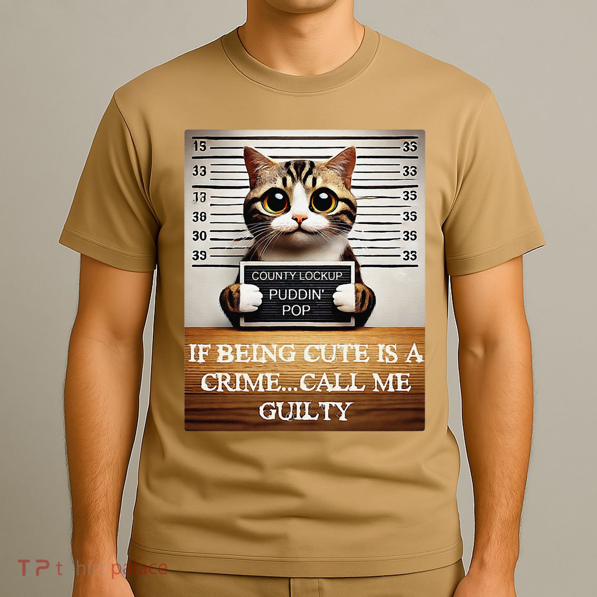 Funny Cat Meme Guilty Of Being Cute T-Shirt