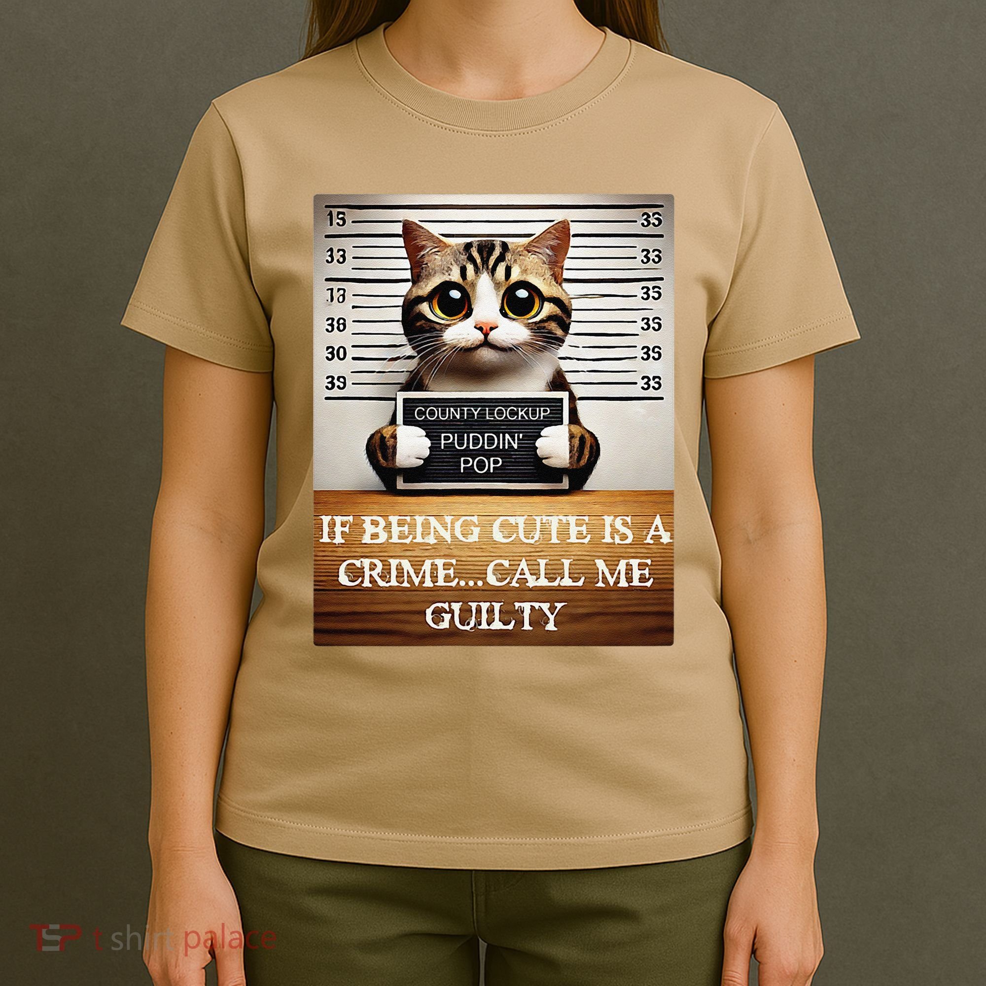 Funny Cat Meme Guilty Of Being Cute T-Shirt