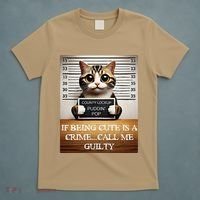 Funny Cat Meme Guilty Of Being Cute T-Shirt thumb 5