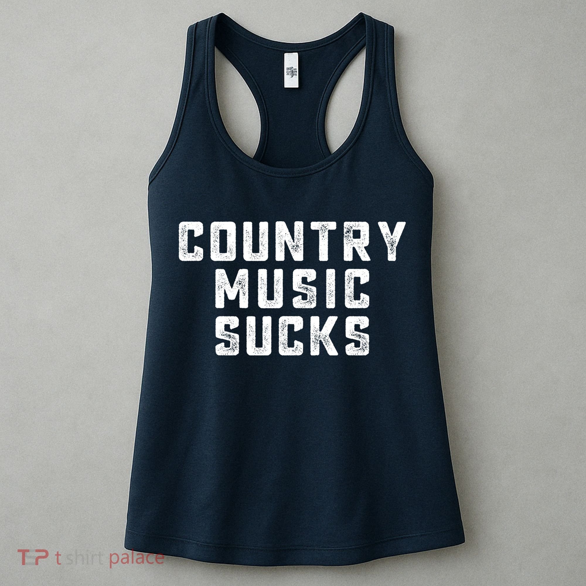 Funny Country Music Gifts Pop Country Sucks Women's Tank Top