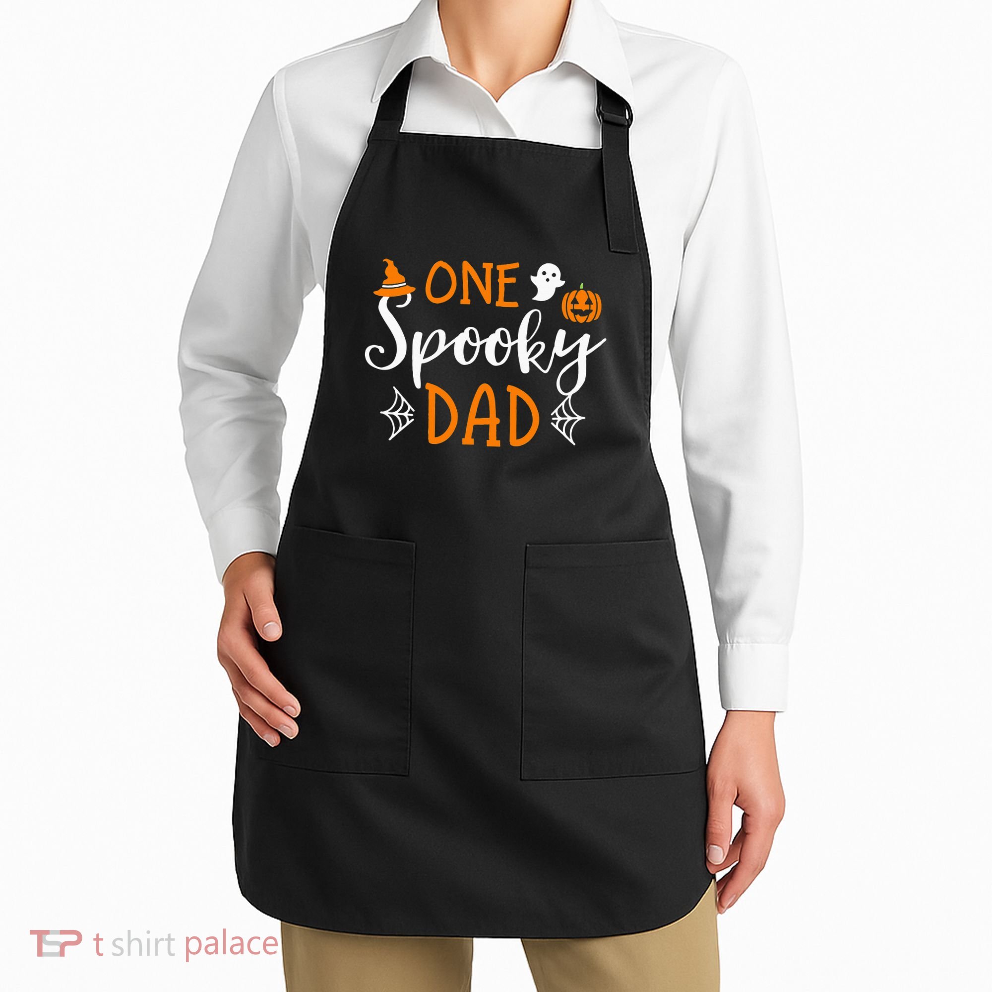 Funny Cute Matching Halloween Family One Spooky Dad Apron