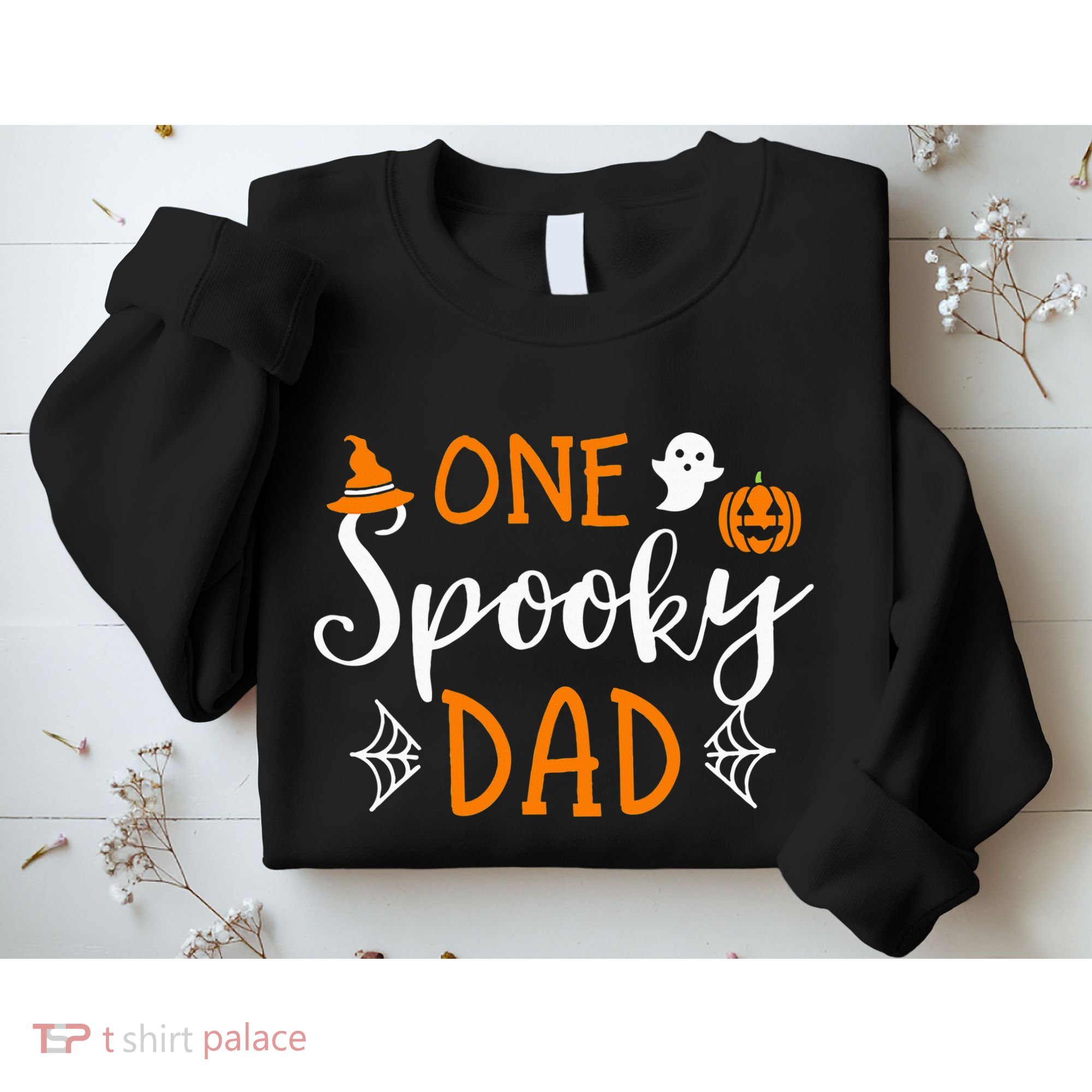 Funny Cute Matching Halloween Family One Spooky Dad Sweatshirt