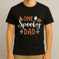 Funny Cute Matching Halloween Family One Spooky Dad T-Shirt thumb 3