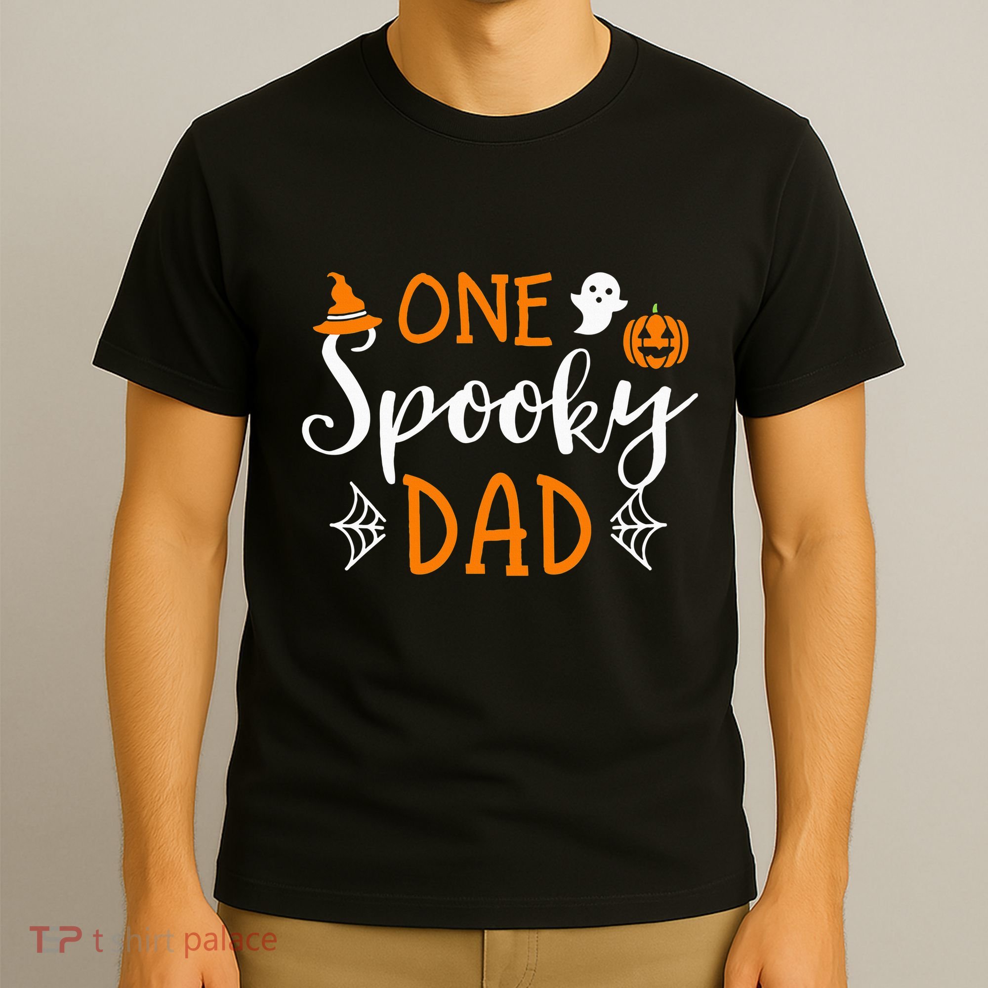 Funny Cute Matching Halloween Family One Spooky Dad T-Shirt