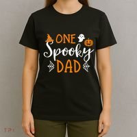 Funny Cute Matching Halloween Family One Spooky Dad T-Shirt thumb 4