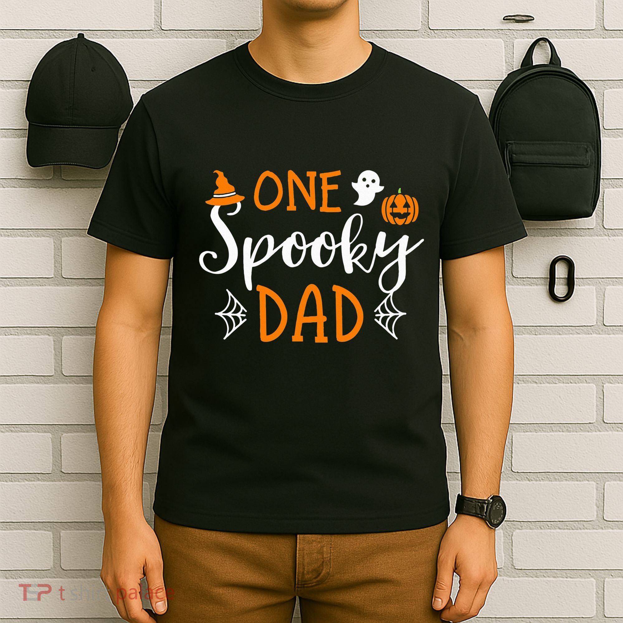 Funny Cute Matching Halloween Family One Spooky Dad T-Shirt