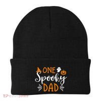Funny Cute Matching Halloween Family One Spooky Dad Beanie thumb 0