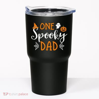 Funny Cute Matching Halloween Family One Spooky Dad Tumbler