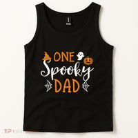 Funny Cute Matching Halloween Family One Spooky Dad Tank Top thumb 2