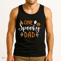 Funny Cute Matching Halloween Family One Spooky Dad Tank Top thumb 3
