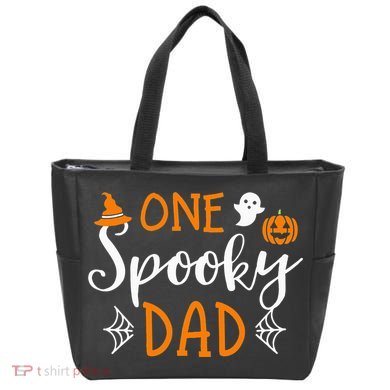 Funny Cute Matching Halloween Family One Spooky Dad Tote Bag