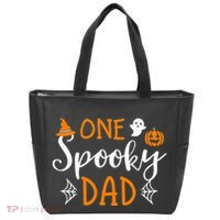Funny Cute Matching Halloween Family One Spooky Dad Tote Bag thumb 0