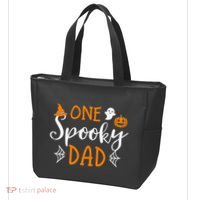 Funny Cute Matching Halloween Family One Spooky Dad Tote Bag thumb 3