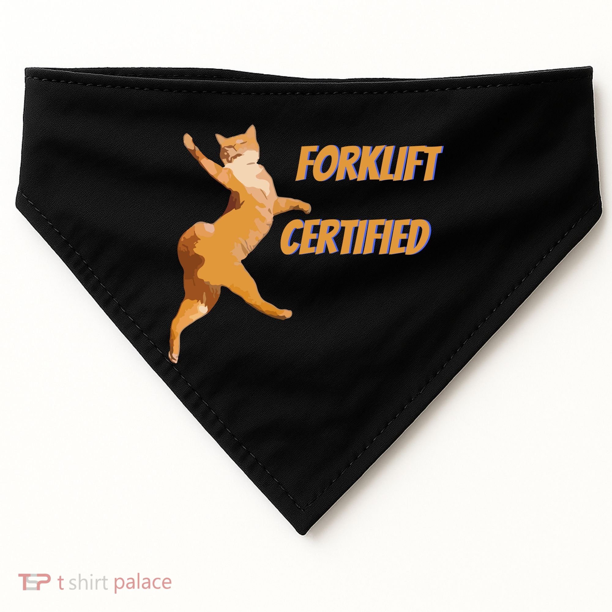 Forklift Certified Meme Funny Forklift Driver Forklift Operator Funny Meme USA-Made Doggie Bandana