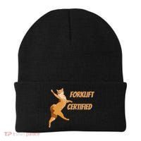 Forklift Certified Meme Funny Forklift Driver Forklift Operator Funny Meme Beanie thumb 0