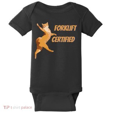 Forklift Certified Meme Funny Forklift Driver Forklift Operator Funny Meme Baby Bodysuit