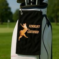 Forklift Certified Meme Funny Forklift Driver Forklift Operator Funny Meme Golf Towel thumb 2