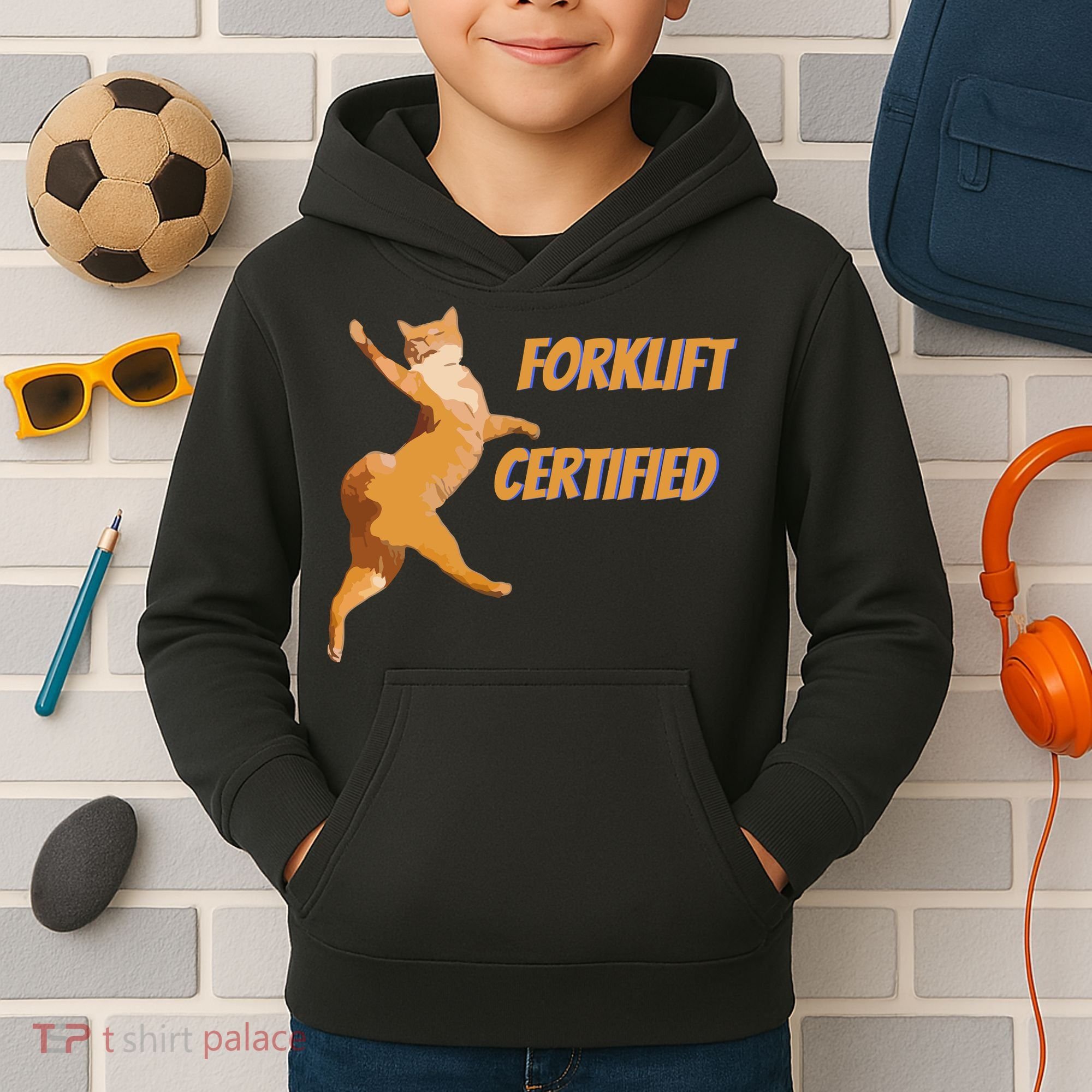 Forklift Certified Meme Funny Forklift Driver Forklift Operator Funny Meme Kids Hoodie