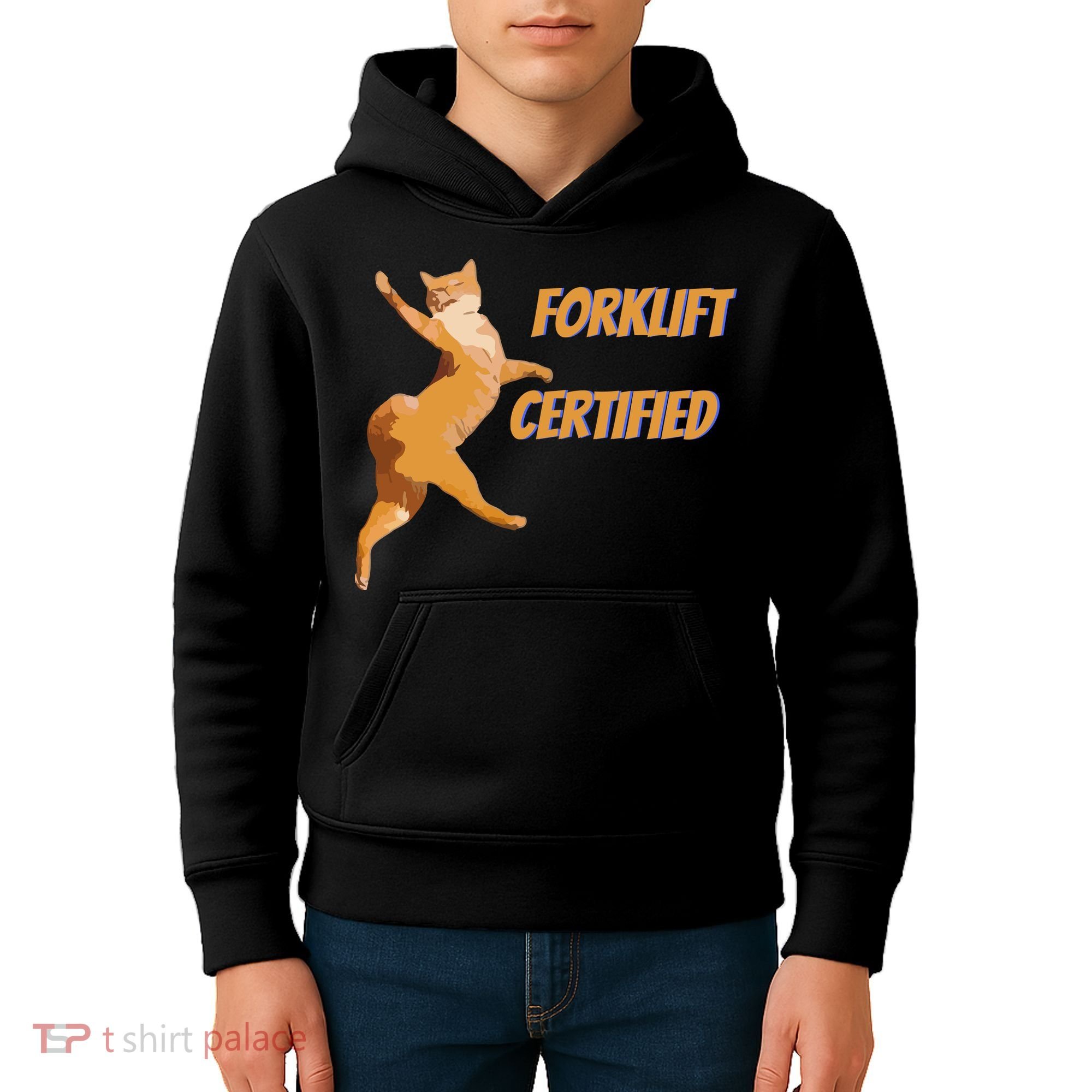Forklift Certified Meme Funny Forklift Driver Forklift Operator Funny Meme Kids Hoodie