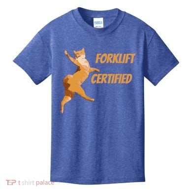 Forklift Certified Meme Funny Forklift Driver Forklift Operator Funny Meme Kids T-Shirt