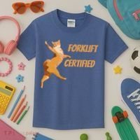 Forklift Certified Meme Funny Forklift Driver Forklift Operator Funny Meme Kids T-Shirt thumb 3