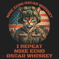 Funny Cat Military Mike Echo Oscar Foxtrot Meow Beanie thumb 2