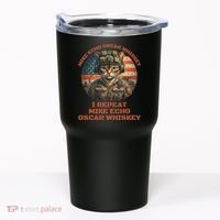 Funny Cat Military Mike Echo Oscar Foxtrot Meow Tumbler thumb 0