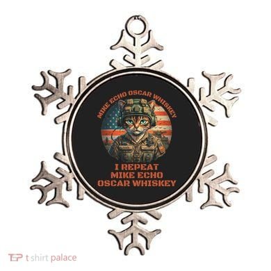 Funny Cat Military Mike Echo Oscar Foxtrot Meow Ornament