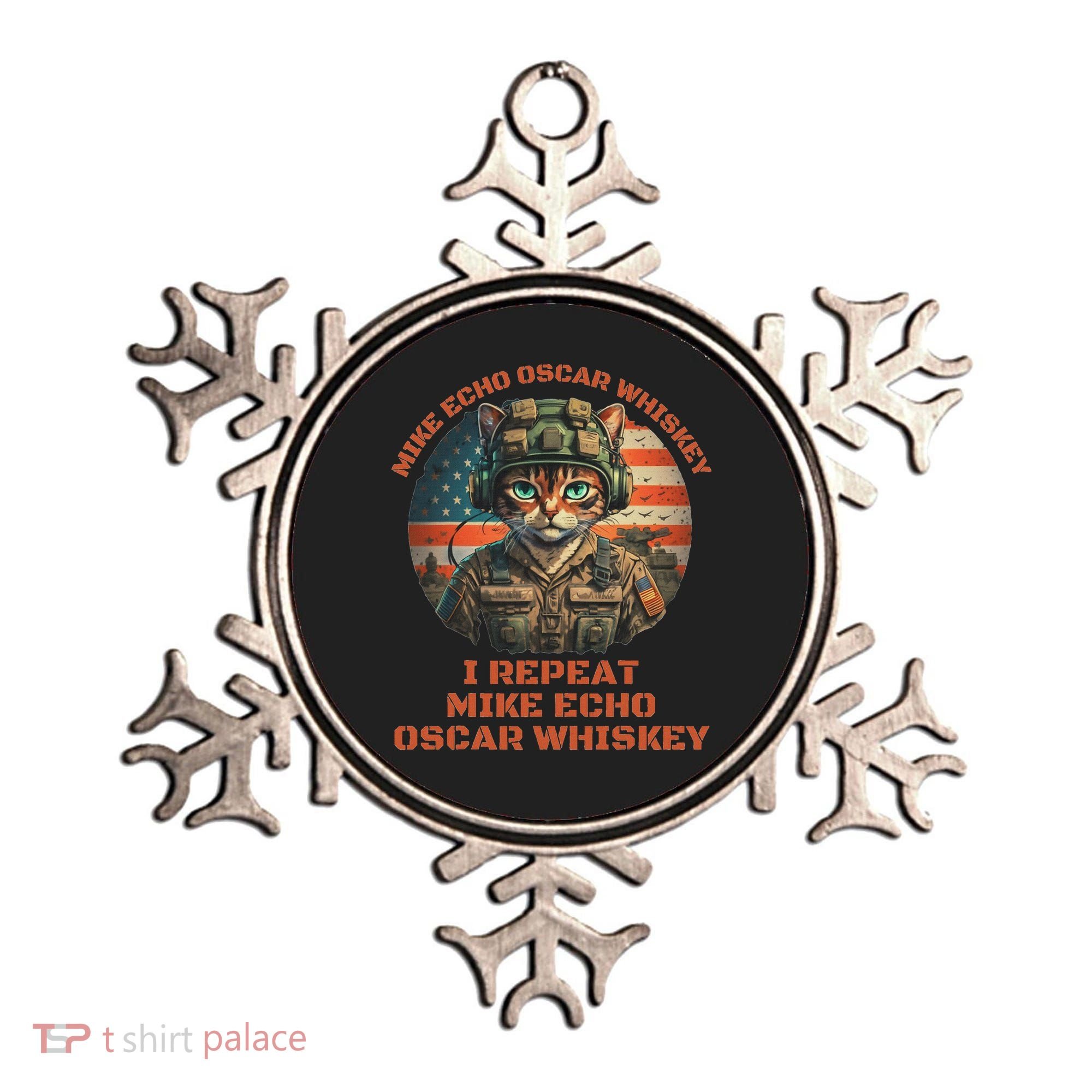 Funny Cat Military Mike Echo Oscar Foxtrot Meow Ornament