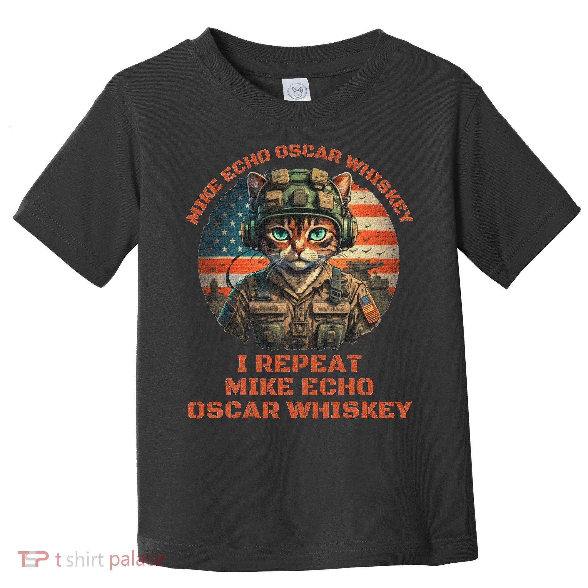 Funny Cat Military Mike Echo Oscar Foxtrot Meow Toddler T-Shirt