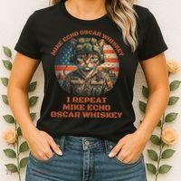 Funny Cat Military Mike Echo Oscar Foxtrot Meow Women's T-Shirt thumb 2