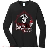 Feeling Cute Might Haunt Someone Later Idk Women's Long Sleeve Shirt thumb 0