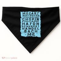 Famous Classical Music Composer Gift Musician Mozart USA-Made Doggie Bandana thumb 0