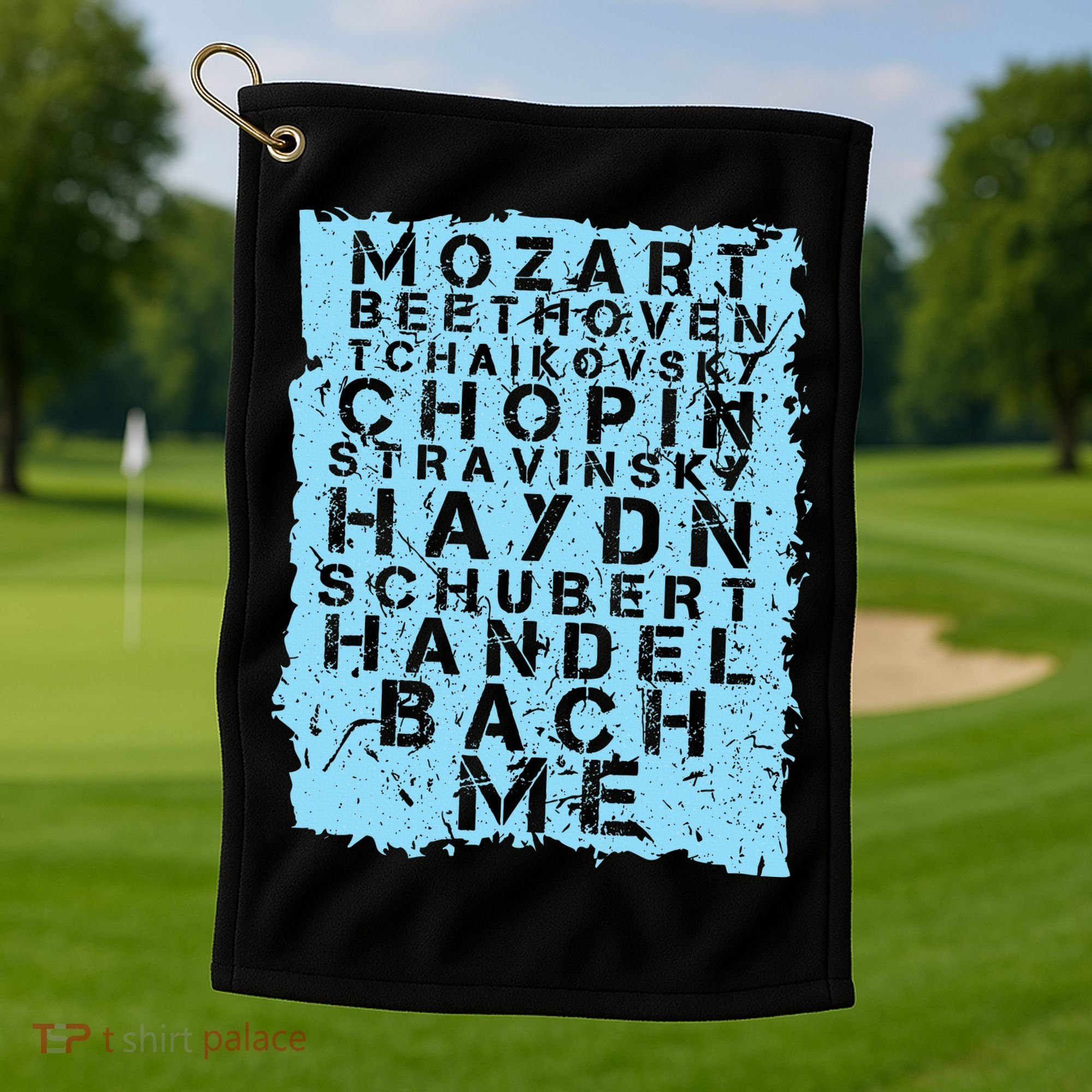 Famous Classical Music Composer Gift Musician Mozart Golf Towel