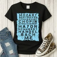 Famous Classical Music Composer Gift Musician Mozart Women's T-Shirt thumb 3