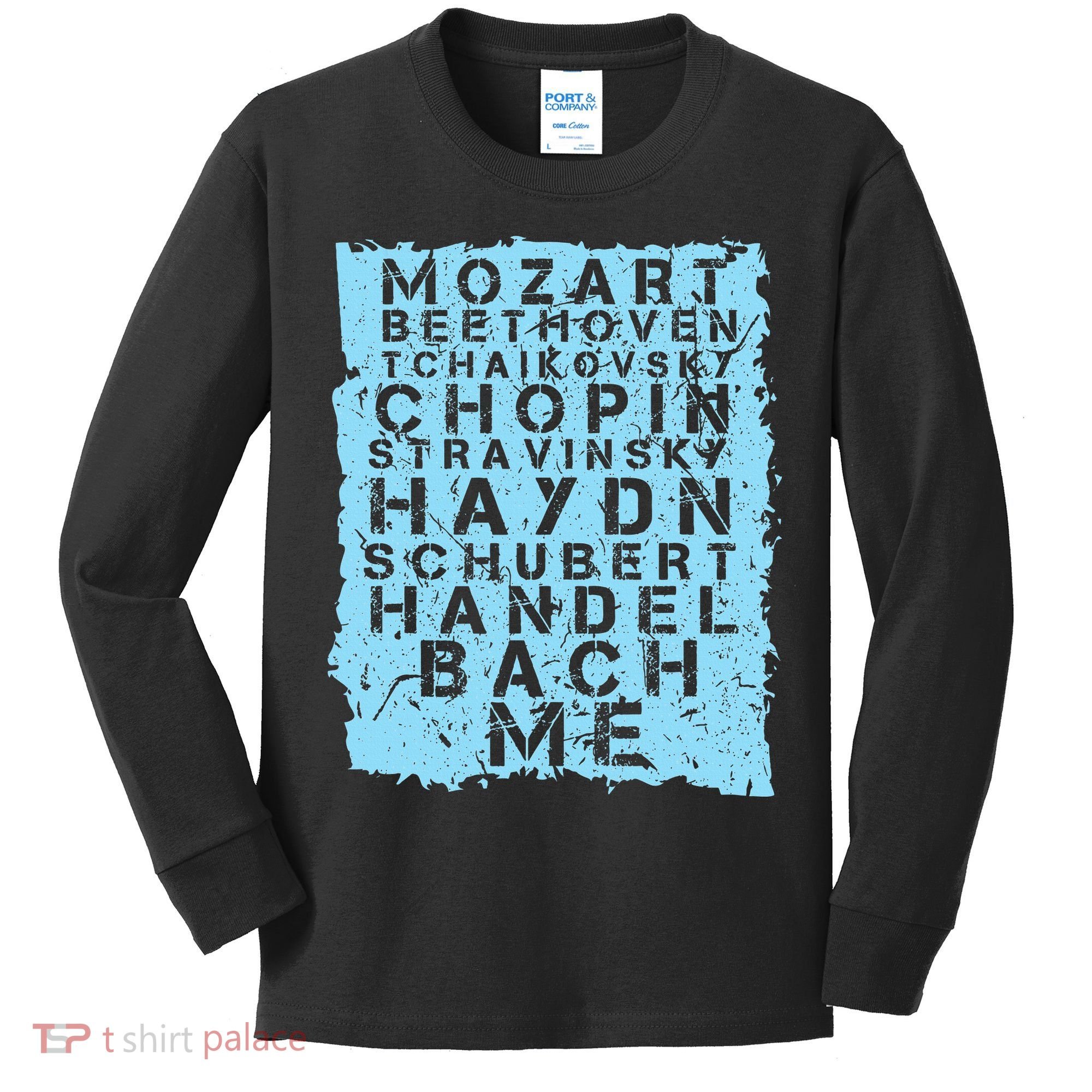 Famous Classical Music Composer Gift Musician Mozart Kids Long Sleeve Shirt