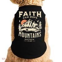 Faith Can Move Mountains Religious Bible Christian Jesus Doggie Tank thumb 0