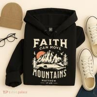 Faith Can Move Mountains Religious Bible Christian Jesus Hoodie thumb 4