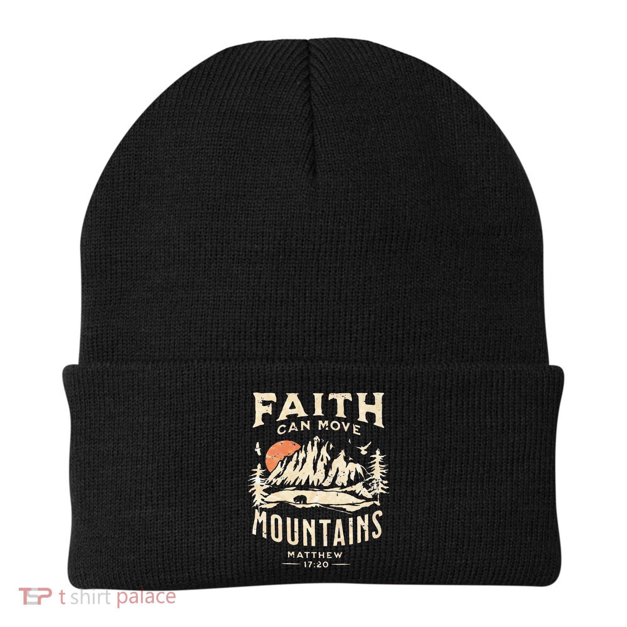 Faith Can Move Mountains Religious Bible Christian Jesus Beanie