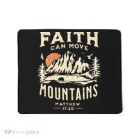 Faith Can Move Mountains Religious Bible Christian Jesus Mousepad thumb 0