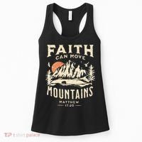 Faith Can Move Mountains Religious Bible Christian Jesus Women's Tank Top thumb 0