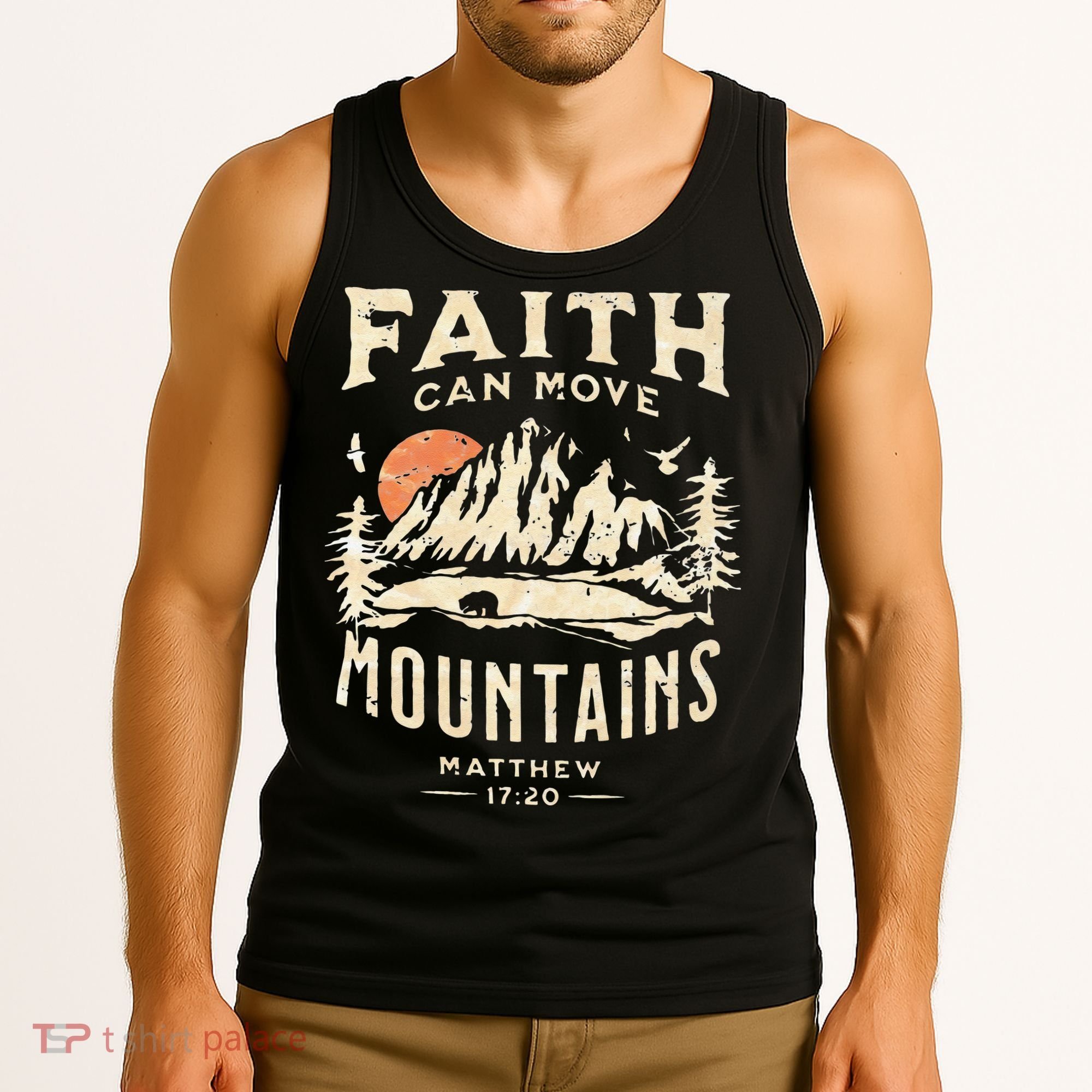 Faith Can Move Mountains Religious Bible Christian Jesus Tank Top